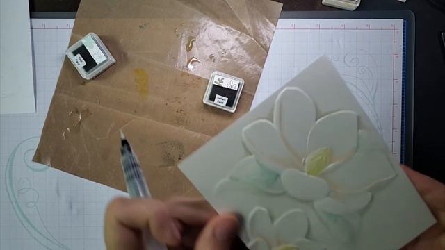 Tutorial - Aqua Painter Coloring Embossed Magnolia Cards смотреть онлайн