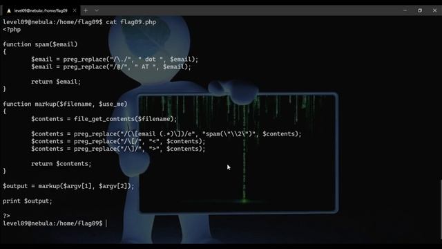 Nebula ! level09 - Vulnerable PHP Code // walk-through смотреть онлайн