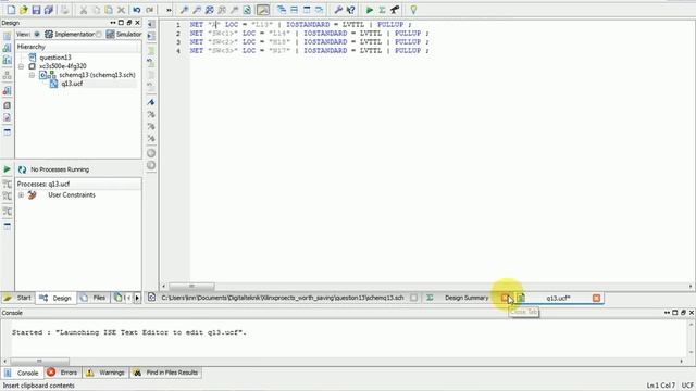 Xilinx ISE adding User Constraint File and creating a bit file for FPGA download смотреть онлайн