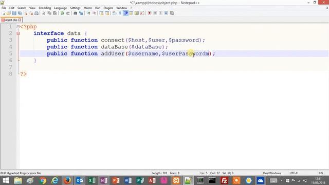 Tutorial 11 - PHP - Building a database object that implements an Interface in OOP - Part 1 смотреть онлайн