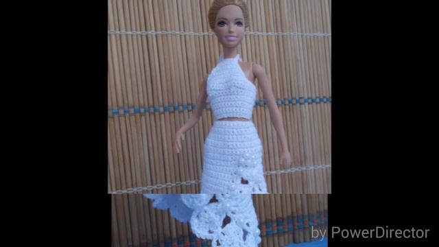 Платье. Свяжем свадебное платье кукле. Knit wedding dress the doll. смотреть онлайн