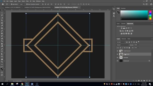 How to Make a Vintage Diamond Logo in Photoshop смотреть онлайн