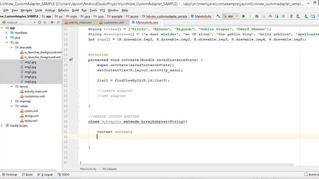 Listview CustomAdapter (Part 1) смотреть онлайн