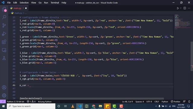 Projeto Python tkinter - como criar seletor de cores usando python | Color picker in Python смотреть онлайн