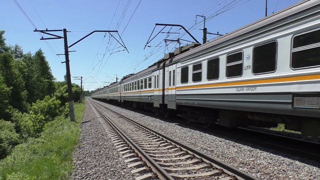 Электропоезд ЭД4М-0492 ЦППК перегон Ерденево - Суходрев смотреть онлайн
