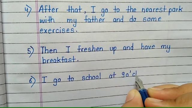 10 lines about my daily routine in english writing смотреть онлайн