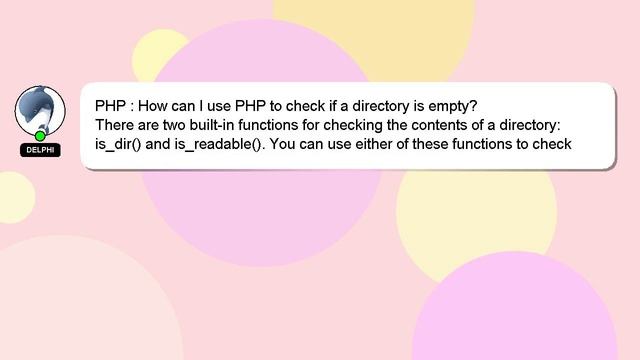PHP : How can I use PHP to check if a directory is empty? смотреть онлайн