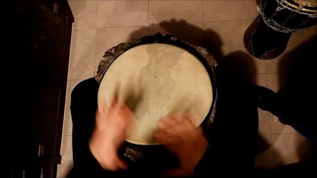 how to play djembe 12/8 "strongs man dance" - hard sound - смотреть онлайн