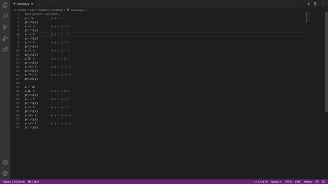 Assignment Operators - Python Tutorial Series смотреть онлайн