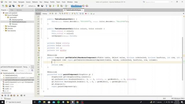 Java Swing UI Design Customizing JTable Cells with Gradient Color смотреть онлайн
