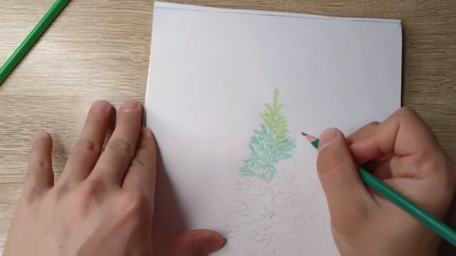 Как нарисовать ЁЛКУ простым и цветным карандашом поэтапно. Лёгкий рисунок для начинающих. смотреть онлайн