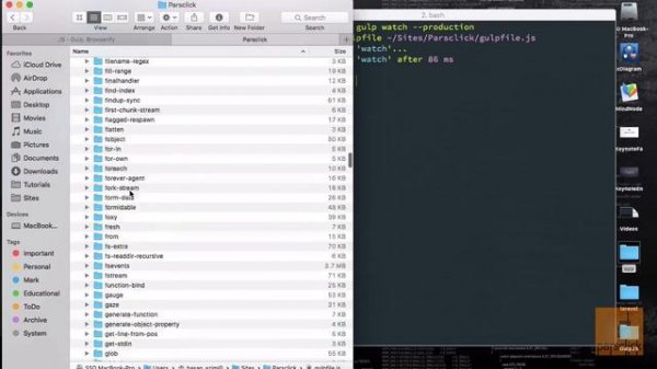 ۲۱-  پلاگین laravel-elixir برای فایل ها