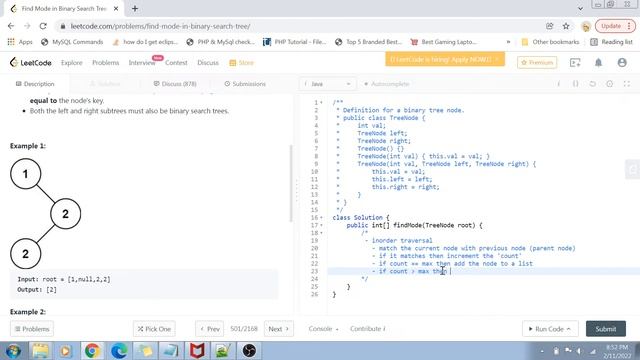 Find Mode in Binary Search Tree | Leetcode 501 | Amazon Google Facebook interview question смотреть онлайн