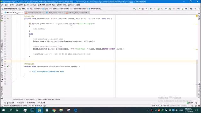 Open New Activity on Selecting Item from Spinner/Dropdown | Android App Development Video #11 смотреть онлайн