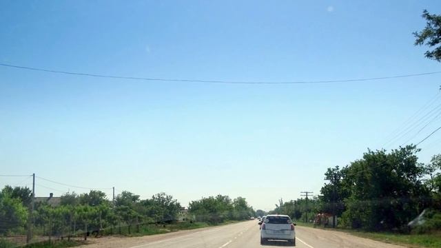 Трасса Евпатория - Симферополь. Едем после прекрасного отдыха на море до Укромного - 5 июля 2020. смотреть онлайн