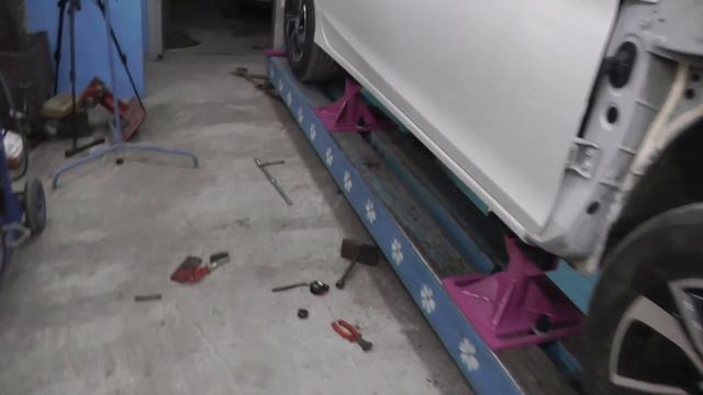 Honda Accord 9 USA. Повреждения. Установка на стапель. смотреть онлайн