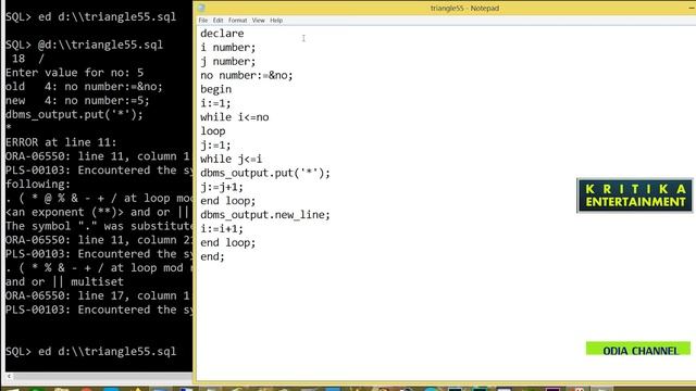 PL/SQL Pyramid | Pyramid in PL/SQL | Triangle Pattern in PL/SQL | Print Pyramid in PL/SQL смотреть онлайн