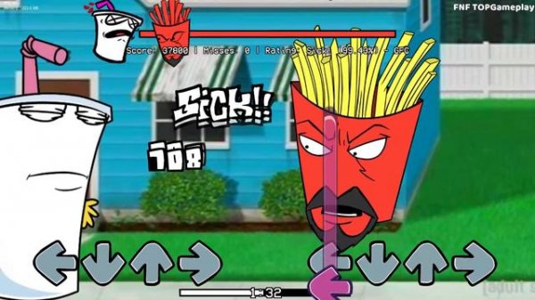 FNF vs Aqua Team Hunger Force (Frylock vs Meatwad, Master Shake & Carl Brutananadilewski)