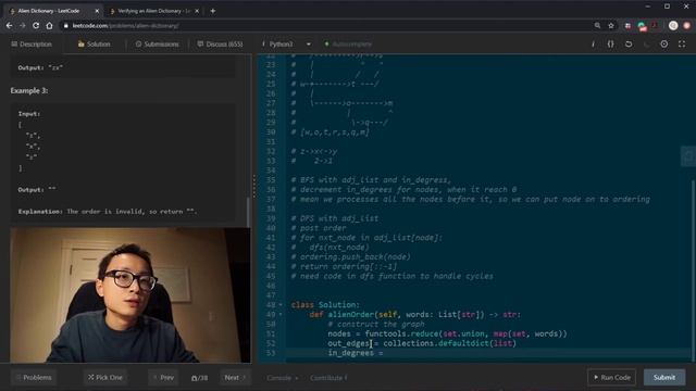 Leetcode 269 Alien Dictionary смотреть онлайн