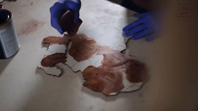 Wooden World Map