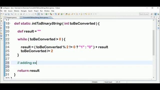 integer to binary in groovy смотреть онлайн