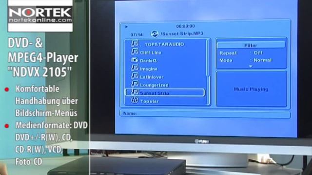 Nortek DVD- & MPEG4-Player im Slimline-Design NDVX 2105 смотреть онлайн