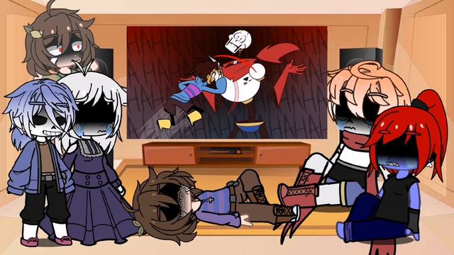 Персонажи из Undertale реагируют на "Game over" gacha life смотреть онлайн