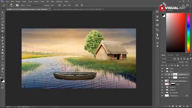Peaceful place - human interest photoshop manipulation tutorial ( Free PSD file download ) смотреть онлайн
