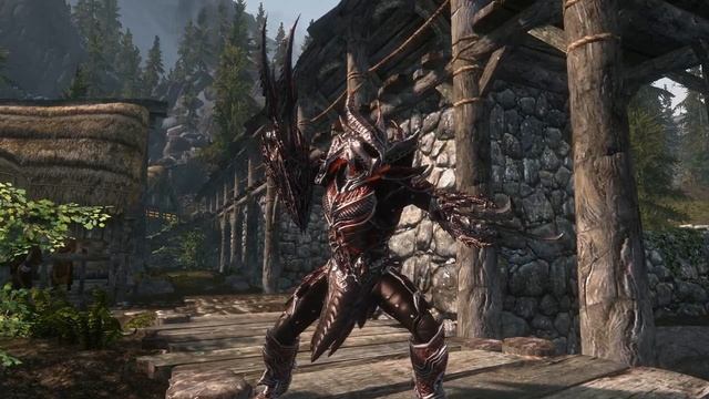 Skyrim Mod: Daedric Armblades & Armoured Odahviing смотреть онлайн