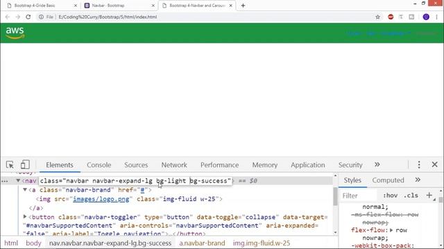 Bootstrap Navigation bar and Carousel - Bootstrap 4 Tutorial in Hindi Part - 5 смотреть онлайн
