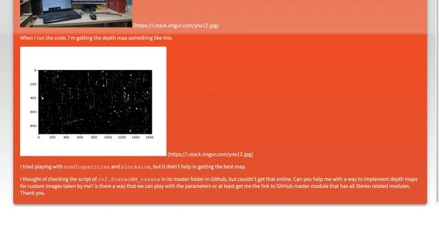 How to change the attributes of cv2.StereoBM_create for depth map in OpenCV Python смотреть онлайн