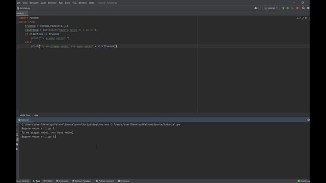 Основы Python 6#серия Игра Угадай число и цикл for смотреть онлайн