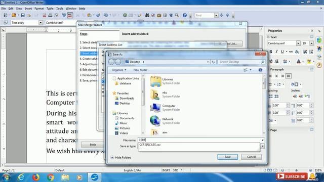 Mail Merge in Open Office Writer смотреть онлайн