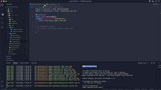 NestJS Регистрация пользователя. Валидация данных. TypeORM, ReactJs [eng subs]. смотреть онлайн