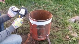 Делаем печь под казан из газового баллона