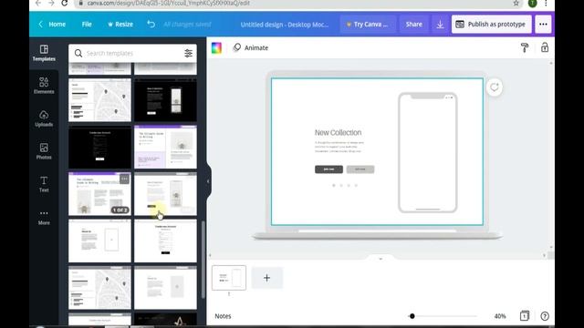 How to create Desktop prototype with canva. Tello Tech смотреть онлайн