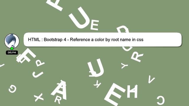 HTML : Bootstrap 4 - Reference a color by root name in css смотреть онлайн