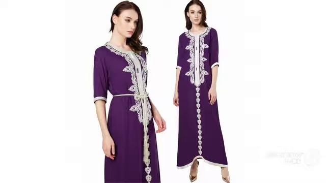 Покупка одежды с AliExpress - Мусульманское платье-туника с элегантной вышивкой ETHNIC смотреть онлайн