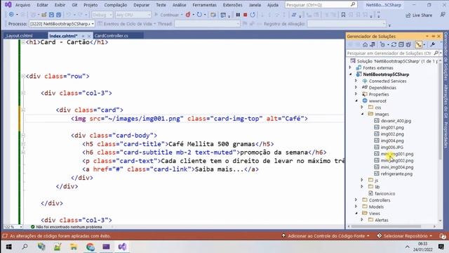Bootstrap 5 (Card) no ASP.Net MVC .Net 6. Visual Studio 2022 Vídeo 10 смотреть онлайн