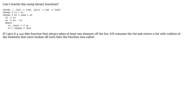 How can I split a list into chunks using span? смотреть онлайн