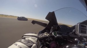 Kawasaki H2R vs 1350hp Nissan GTR - 1/2 Mile Airstrip Race 3