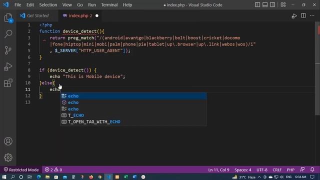 How to get user Device information using php | Mobile or Desktop Detect php смотреть онлайн