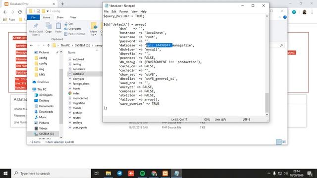 Mengkonfigurasi Config.php dan Database.php смотреть онлайн