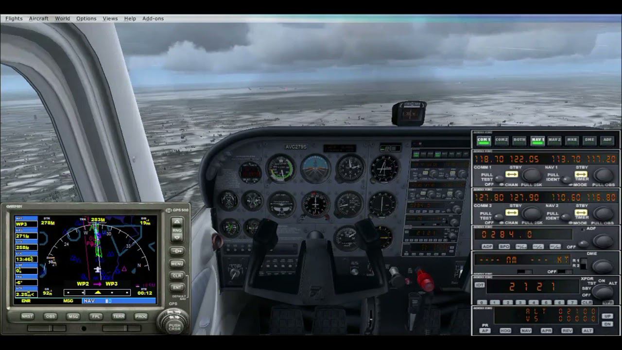 [FSX] Посадка в сильный дождь/Landing In Storm