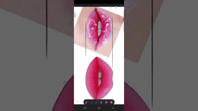 как нарисовать губы пальцем на телефоне с 0 смотреть онлайн