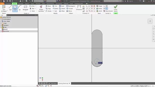 Inventor 101: Cut Extrude, Fillet and Hole Commands смотреть онлайн
