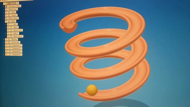 FUSION 360 - шар в лотке (движение по траектории) смотреть онлайн