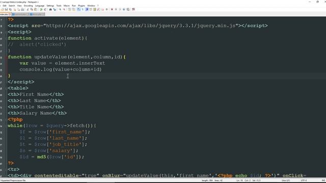 Inline editing with Jquery/PHP/MySQL смотреть онлайн