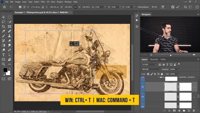 Turn Your Photo to a Sketch by Da Vinci! - Photoshop Action Review смотреть онлайн