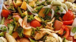 Запечённый лосось в духовке,с Овощами !